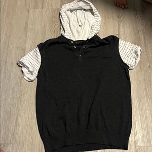 Heritage 1981 Black and White Hooded Sweatshirt